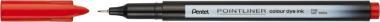 Pentel tűfilc SZÍNES Pointliner 0,4 mm – piros